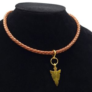🏹 Handmade Leather Arrow Head Necklace